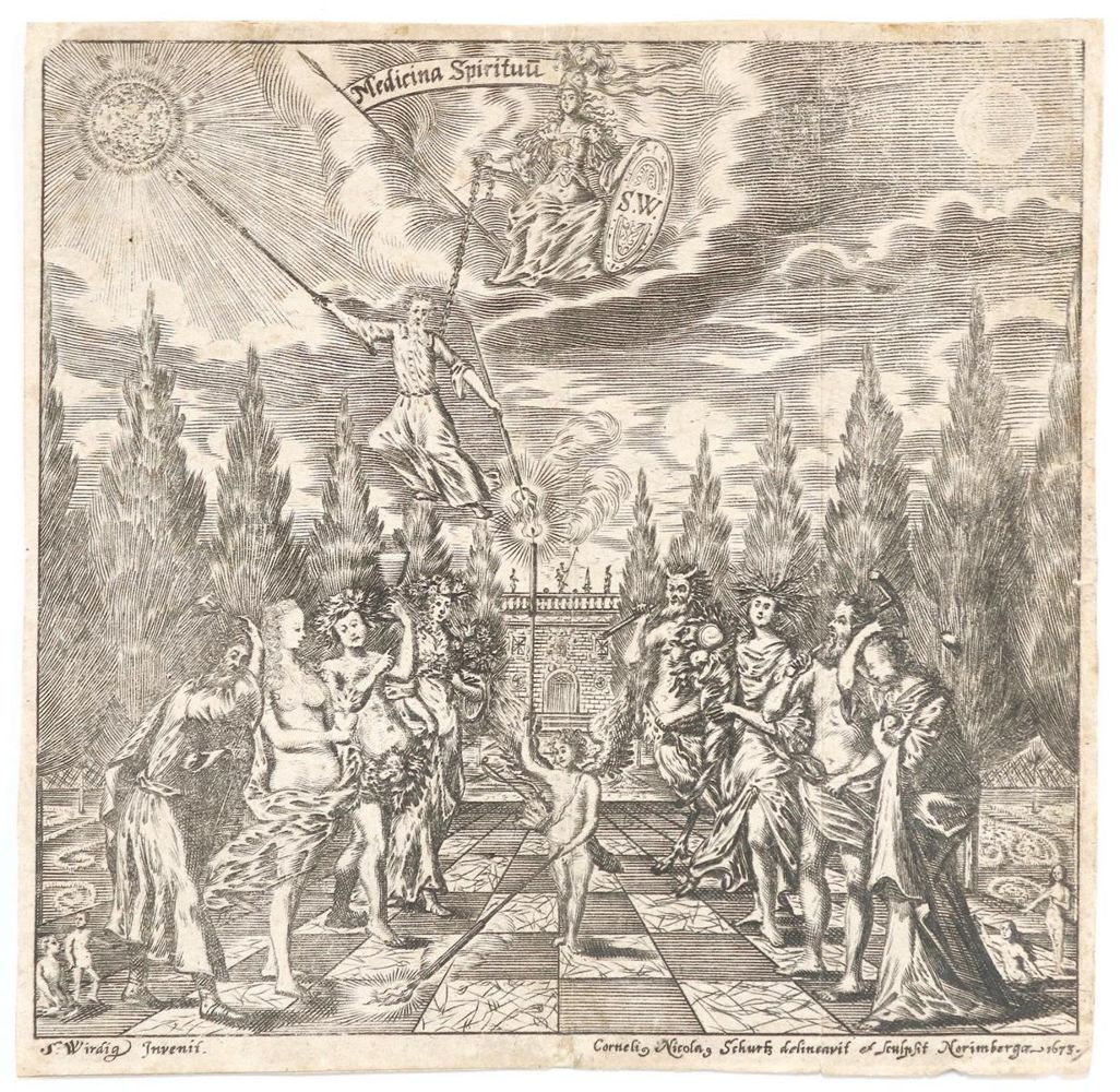 Große Abbildung Nr.1: 133-2198 Medicina Spirituu.: (Varia, Medizin)