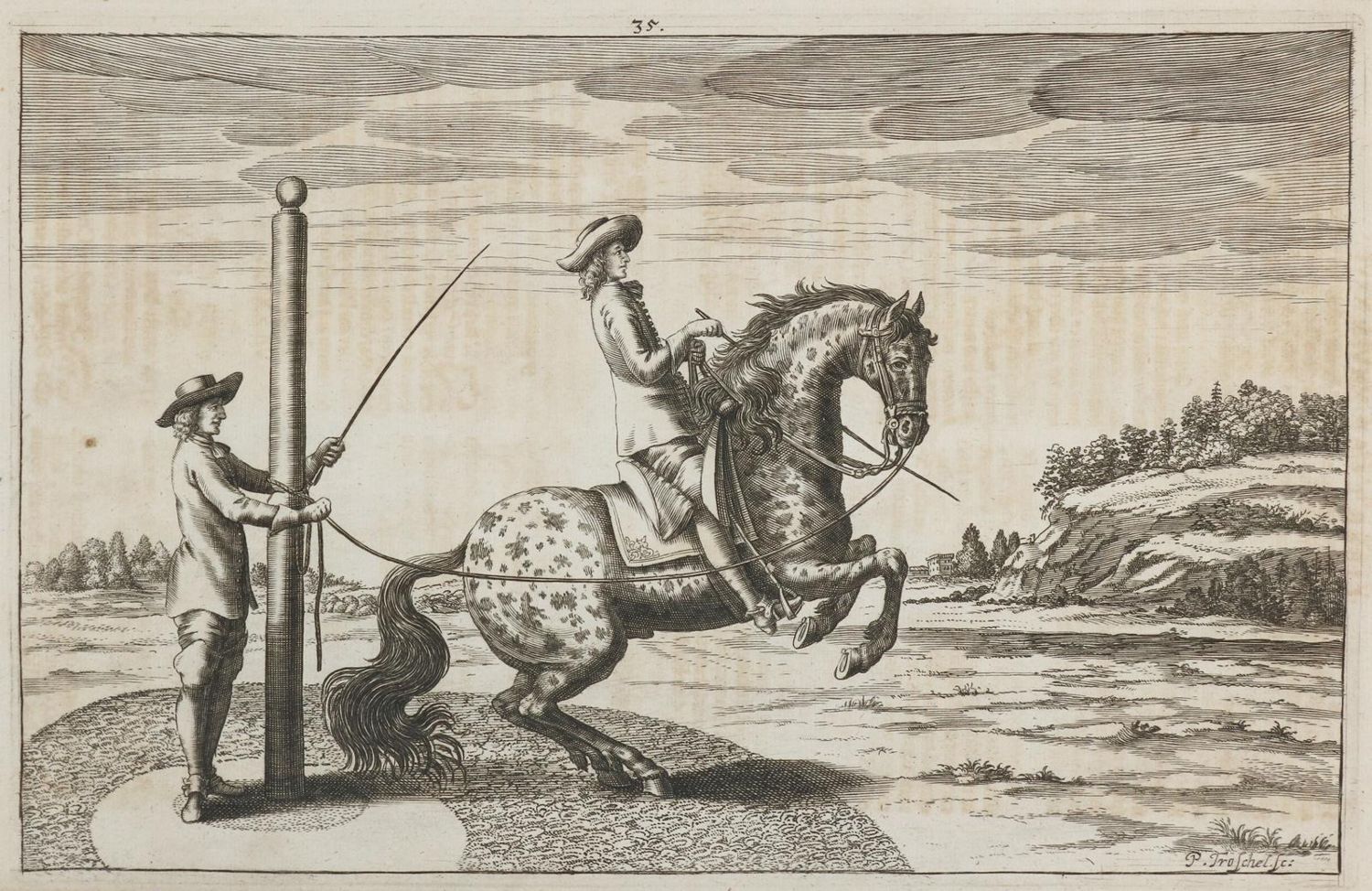 Große Abbildung Nr.1: 133-2223 Reitschule.: (Varia, Pferde)