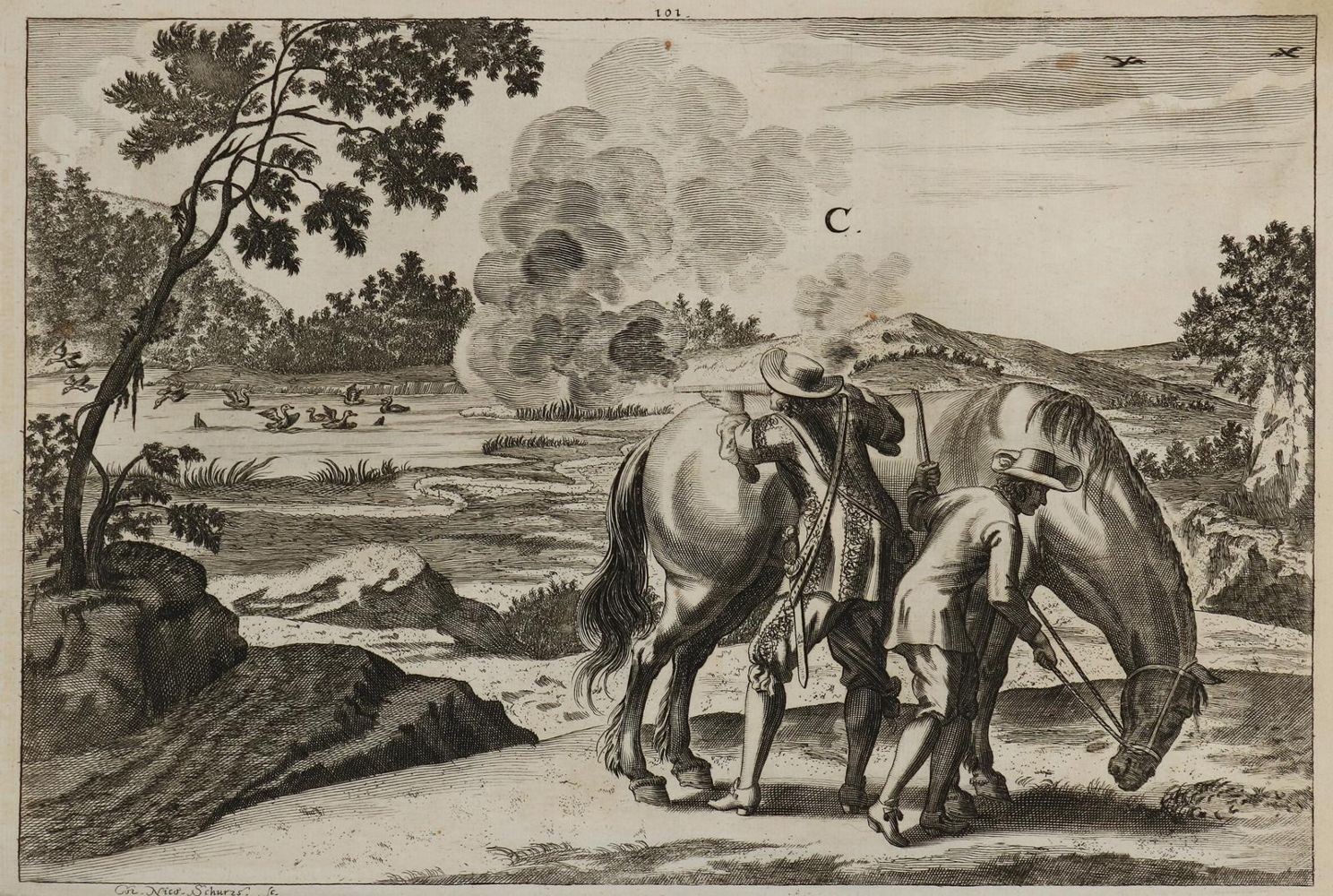 Große Abbildung Nr.3: 133-2223 Reitschule.: (Varia, Pferde)