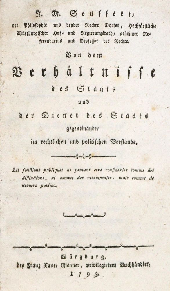 Große Abbildung Nr.1: 133-229 Seuffert,J.M.: (Politik und Staatswissenschaften)