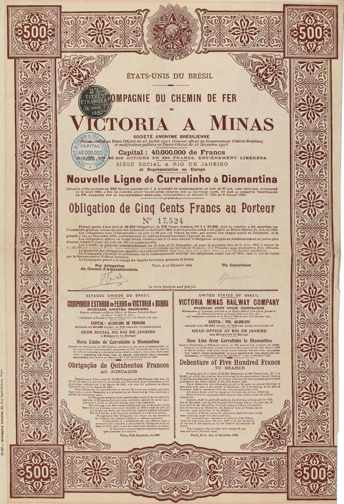 Große Abbildung Nr.2: 133-230 Brasilien.: (Wirtschaft, Aktien)