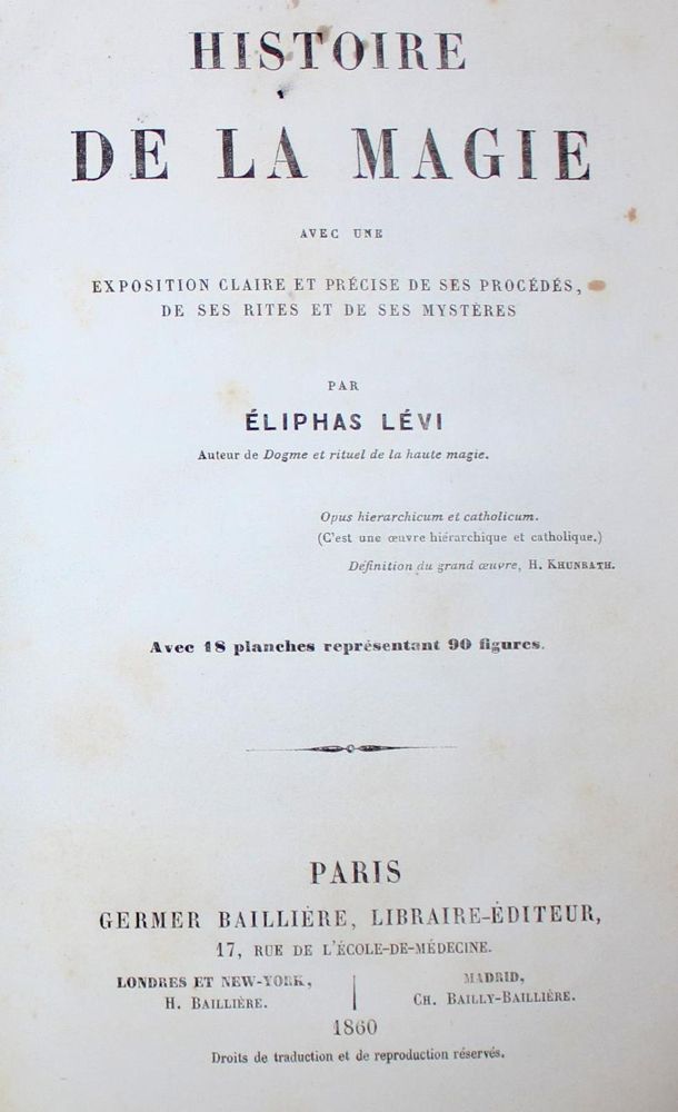 Große Abbildung Nr.1: 133-246 (Constant,A.L., Pseud.:) E.Levi.: (Grenzwissenschaften und Okkultismus)
