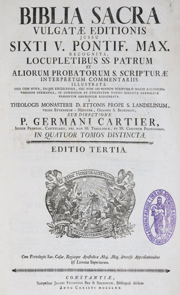 Große Abbildung Nr.3: 133-25 Biblia latino-germanica.: (Bibeln)