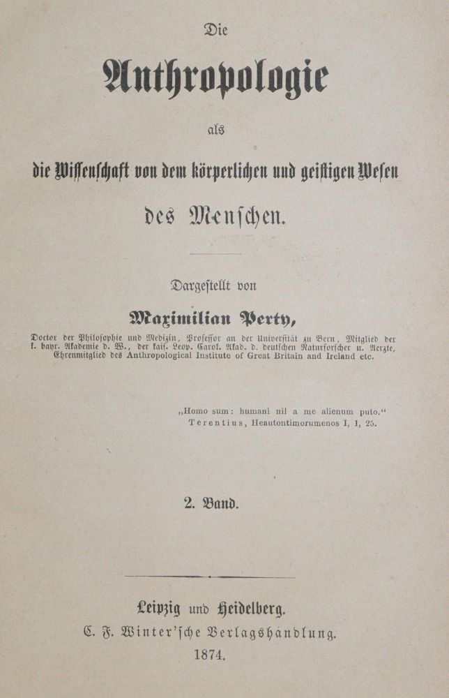 Große Abbildung Nr.2: 133-254 Perty,M.: (Grenzwissenschaften und Okkultismus)
