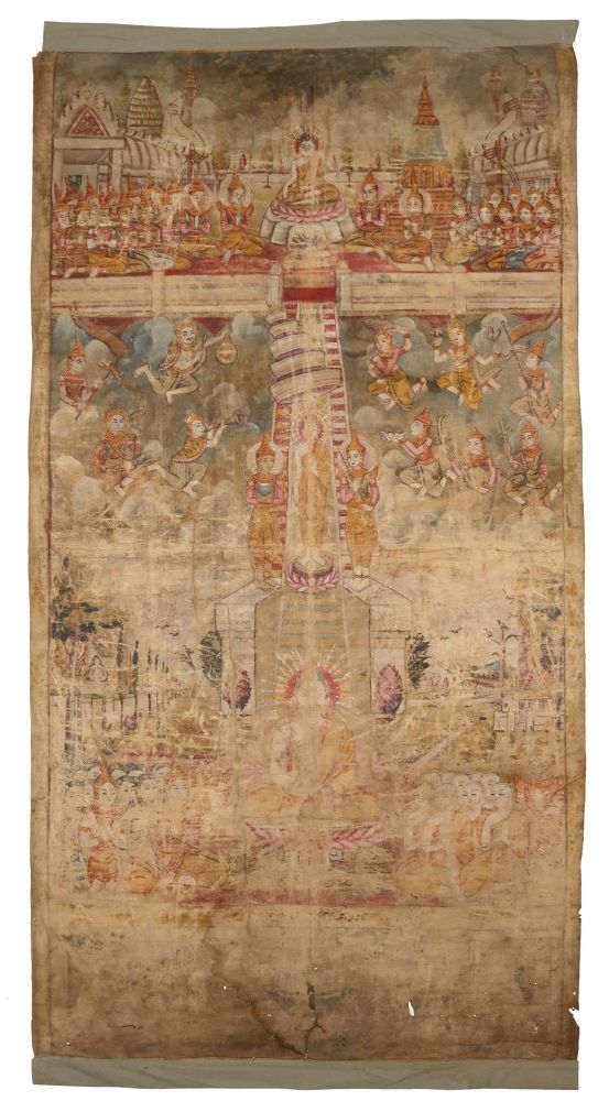 Große Abbildung Nr.1: 133-2547 Rollbild (Patua).: (Asien, Thangka)