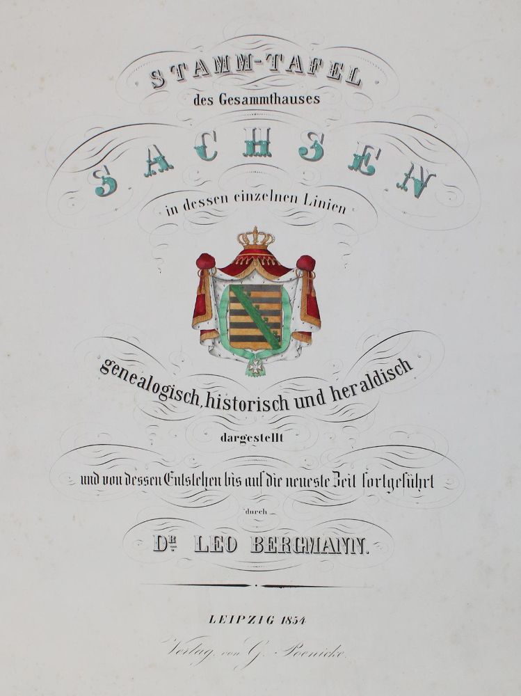 Große Abbildung Nr.2: 133-2675 Stammtafeln.: (Deutschland, Genealogie und Heraldik)