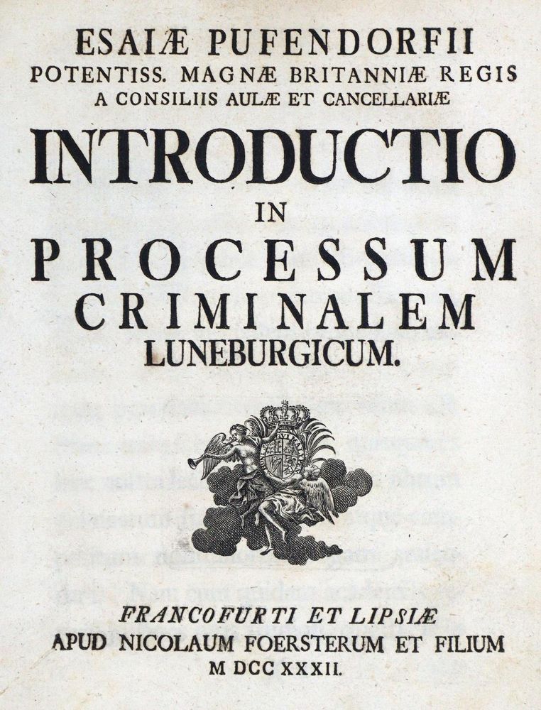 Große Abbildung Nr.1: 133-278 Pufendorf,E.: (Juridica und Kriminologie)