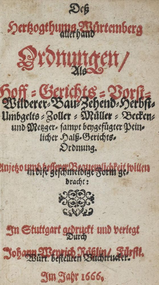 Große Abbildung Nr.2: 133-279 Württemberg.: (Juridica und Kriminologie)