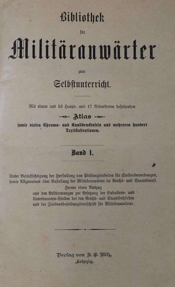 Große Abbildung Nr.1: 133-296 Bibliothek für Militäranwärter: (Militaria)