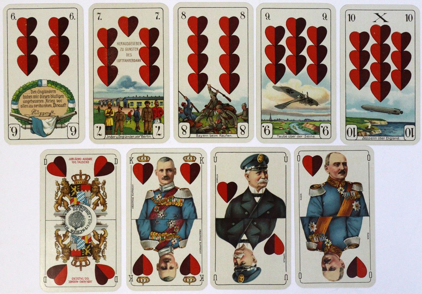 Große Abbildung Nr.3: 133-301 Deutsche Kriegs-Spielkarte.: (Militaria, Kartenspiele)