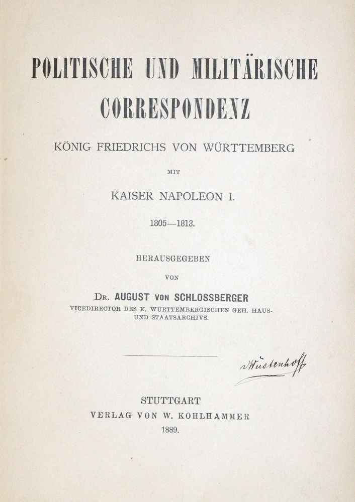 Große Abbildung Nr.1: 133-308 Schlossberger,A.v. (Hrsg.).: (Militaria)