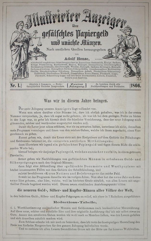 Große Abbildung Nr.1: 133-334 Illustrirter Anzeiger: (Numismatik u. Siegelkunde)