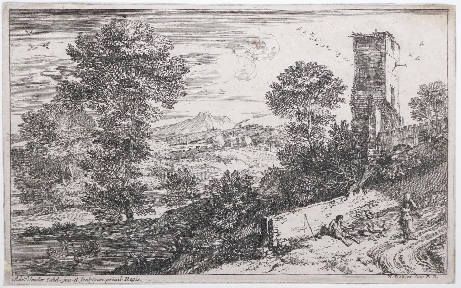 Große Abbildung Nr.1: 133-3341 Cabel, Adrian van der: (Künstlergraphik)