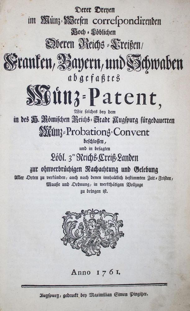 Große Abbildung Nr.2: 133-336 Münzpatent.: (Numismatik u. Siegelkunde, Medaillen)