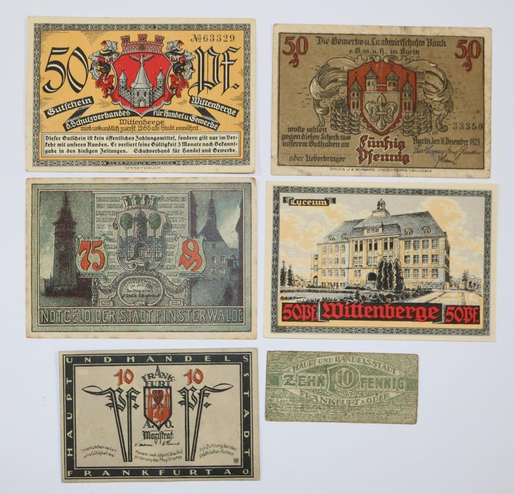 Große Abbildung Nr.3: 133-337 Notgeld-Sammlung.: (Numismatik u. Siegelkunde, Medaillen, Ostdeutschland)