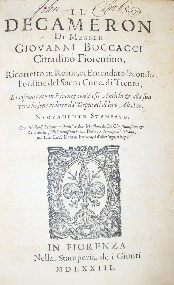 Große Abbildung Nr.1: 133-36 Boccaccio,G.: (Alte Drucke, Handschriften und Theologie)