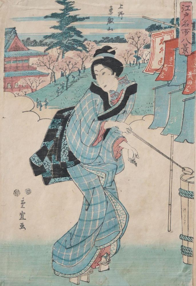 Große Abbildung Nr.1: 133-3634 Shigenobu II, Yanagawa: (Künstlergraphik, Japan)