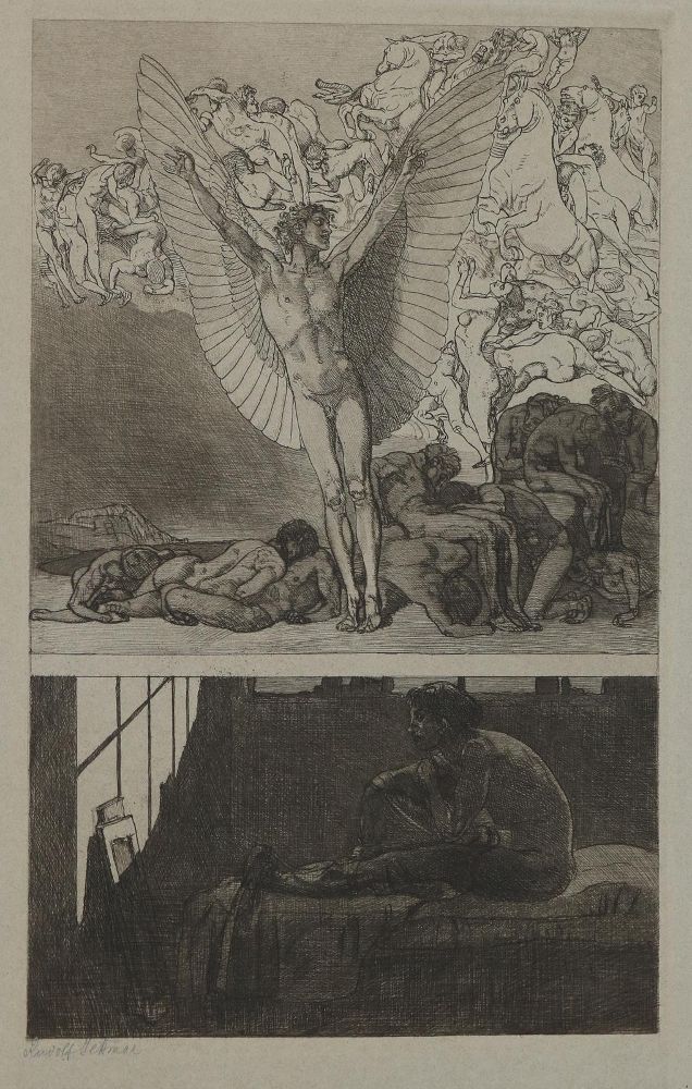 Große Abbildung Nr.1: 133-3673 Jettmar, Rudolf: (Künstlergraphik, Jettmar, Stunden der Nacht)