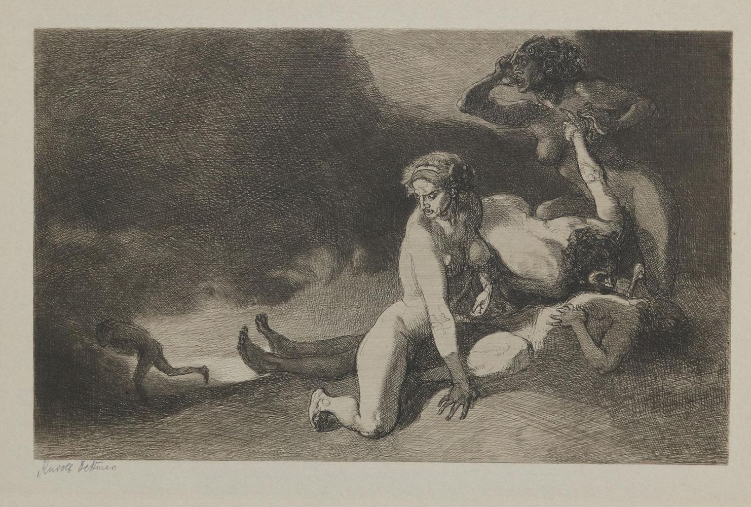 Große Abbildung Nr.1: 133-3674 Jettmar, Rudolf: (Künstlergraphik, Jettmar, Stunden der Nacht)