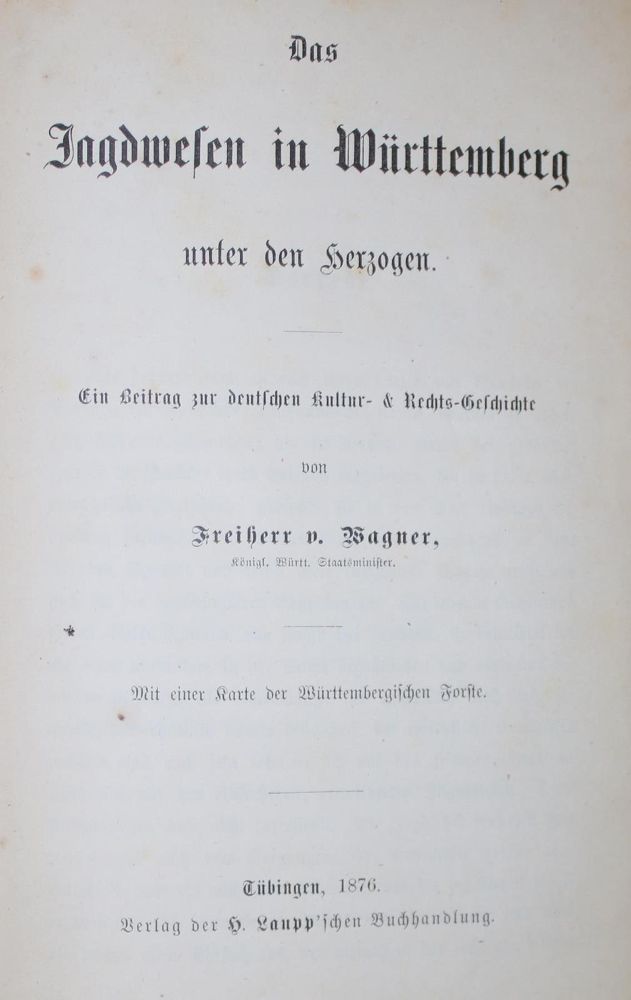 Große Abbildung Nr.1: 133-371 Wagner(-Frommenhausen, R. v.).: (Jagd)