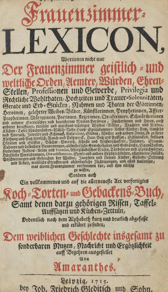 Große Abbildung Nr.2: 133-390 Amaranthes (d.i. G.S. Corvinus).: (Küche und Haushalt, Kochbücher)