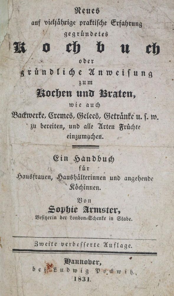 Große Abbildung Nr.1: 133-393 Armster,S.: (Küche und Haushalt, Kochbücher)