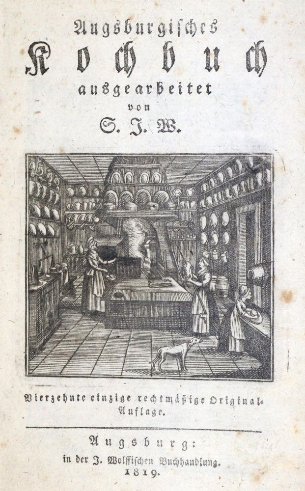 Große Abbildung Nr.2: 133-395 W(eiler),S.J.: (Küche und Haushalt, Kochbücher, Augsburg)