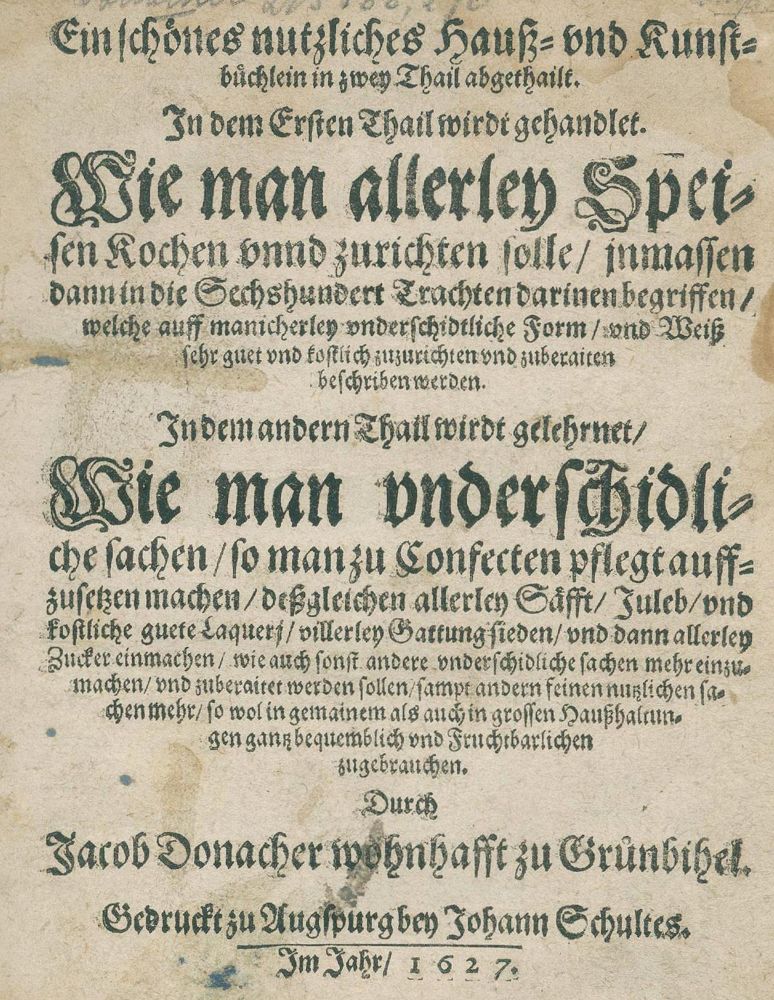 Große Abbildung Nr.1: 133-406 Donacher,J.: (Küche und Haushalt, Kochbücher)