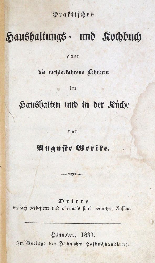 Große Abbildung Nr.1: 133-417 Gerike,A.: (Küche und Haushalt, Kochbücher)