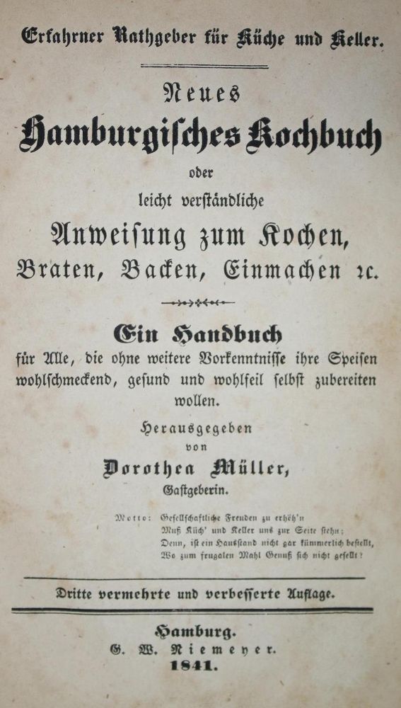 Große Abbildung Nr.1: 133-422 Müller,D.: (Küche und Haushalt, Kochbücher, Hamburg)