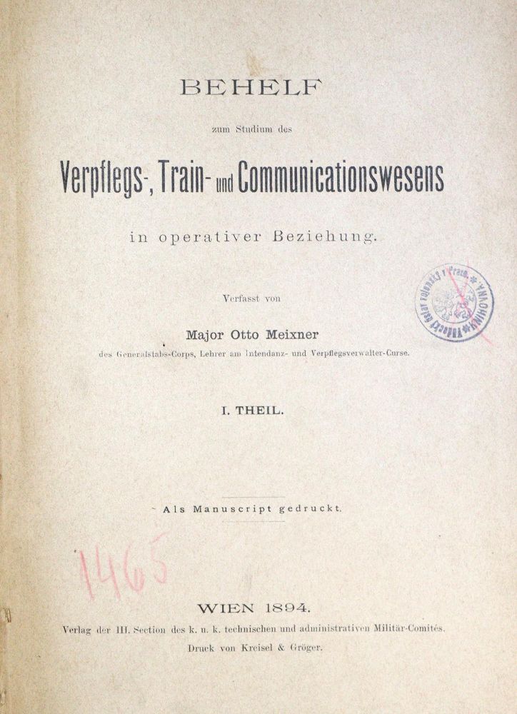 Große Abbildung Nr.3: 133-429 Meixner,O.: (Küche und Haushalt, Kochbücher, Kriegsküche)