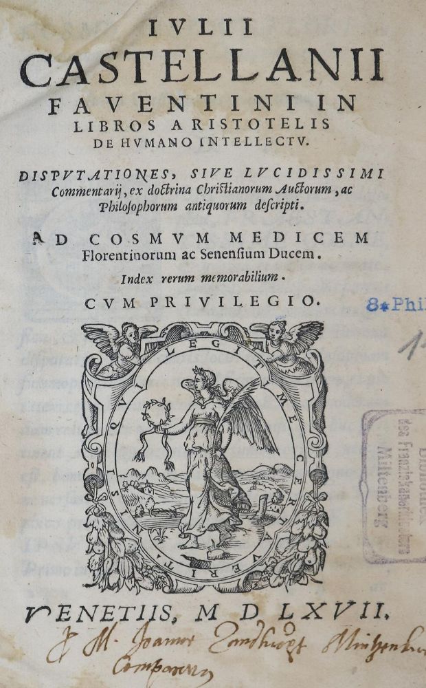 Große Abbildung Nr.1: 133-43 Castellani,G.: (Alte Drucke, Handschriften und Theologie)