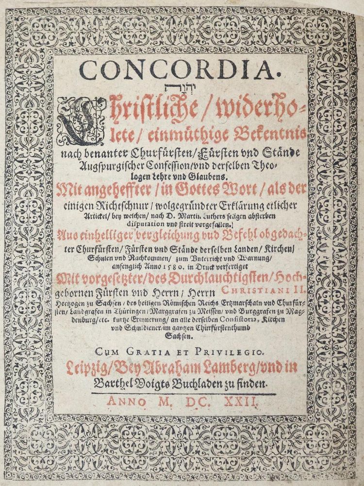 Große Abbildung Nr.1: 133-44 Christian II., Kurfürst von Sachsen.: (Alte Drucke, Handschriften und Theologie)