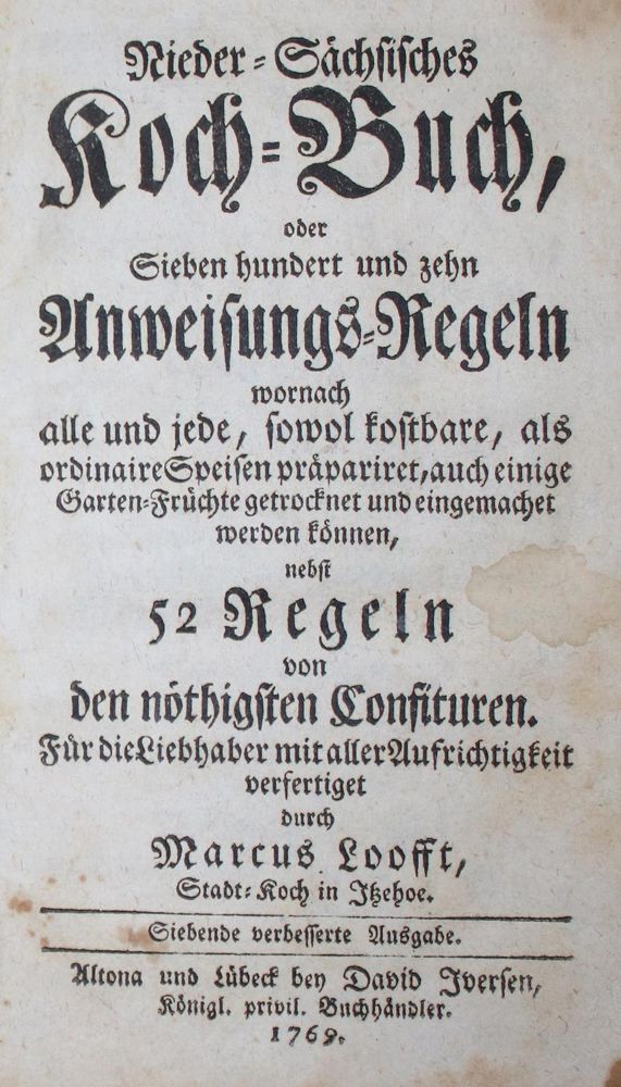 Große Abbildung Nr.1: 133-442 Loofft,M.: (Küche und Haushalt, Kochbücher, Niedersachsen)