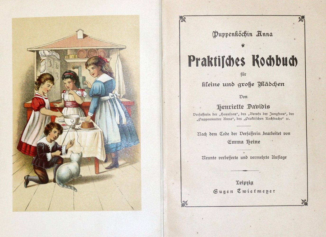 Große Abbildung Nr.2: 133-446 Davidis,H.: (Küche und Haushalt, Kochbücher, Puppenküche)