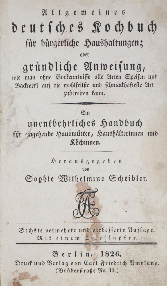 Große Abbildung Nr.2: 133-451 Scheibler,S.W.: (Küche und Haushalt, Kochbücher)