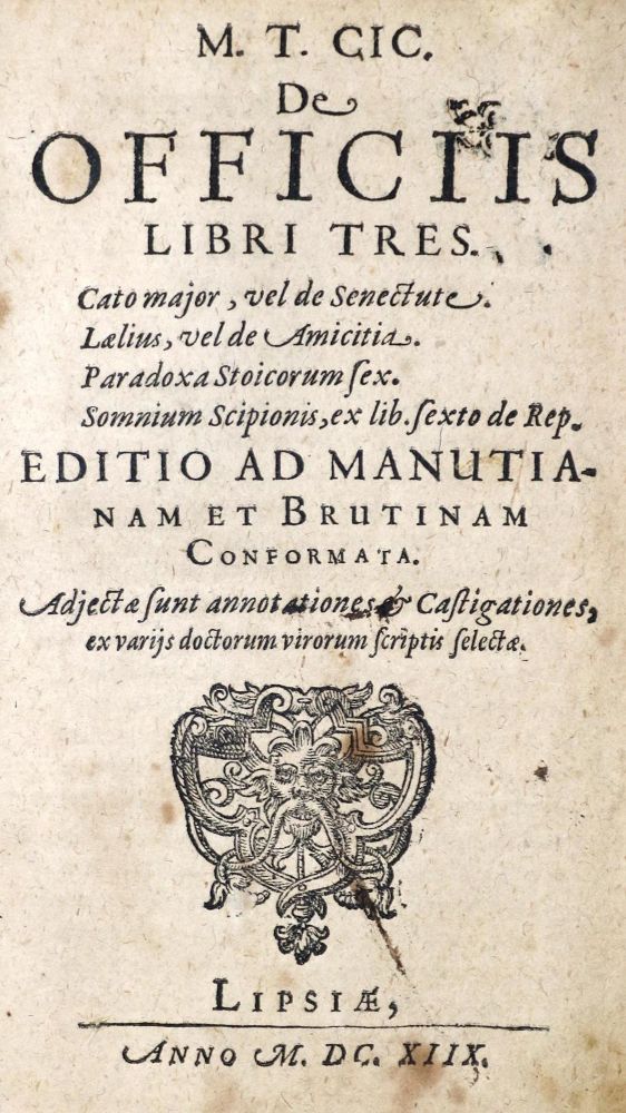 Große Abbildung Nr.1: 133-46 Cic(ero),M.T.: (Alte Drucke, Handschriften und Theologie)