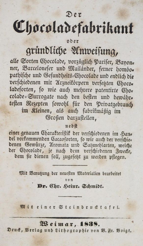 Große Abbildung Nr.1: 133-464 Schmidt,C.H.: (Küche und Haushalt, Schokolade)