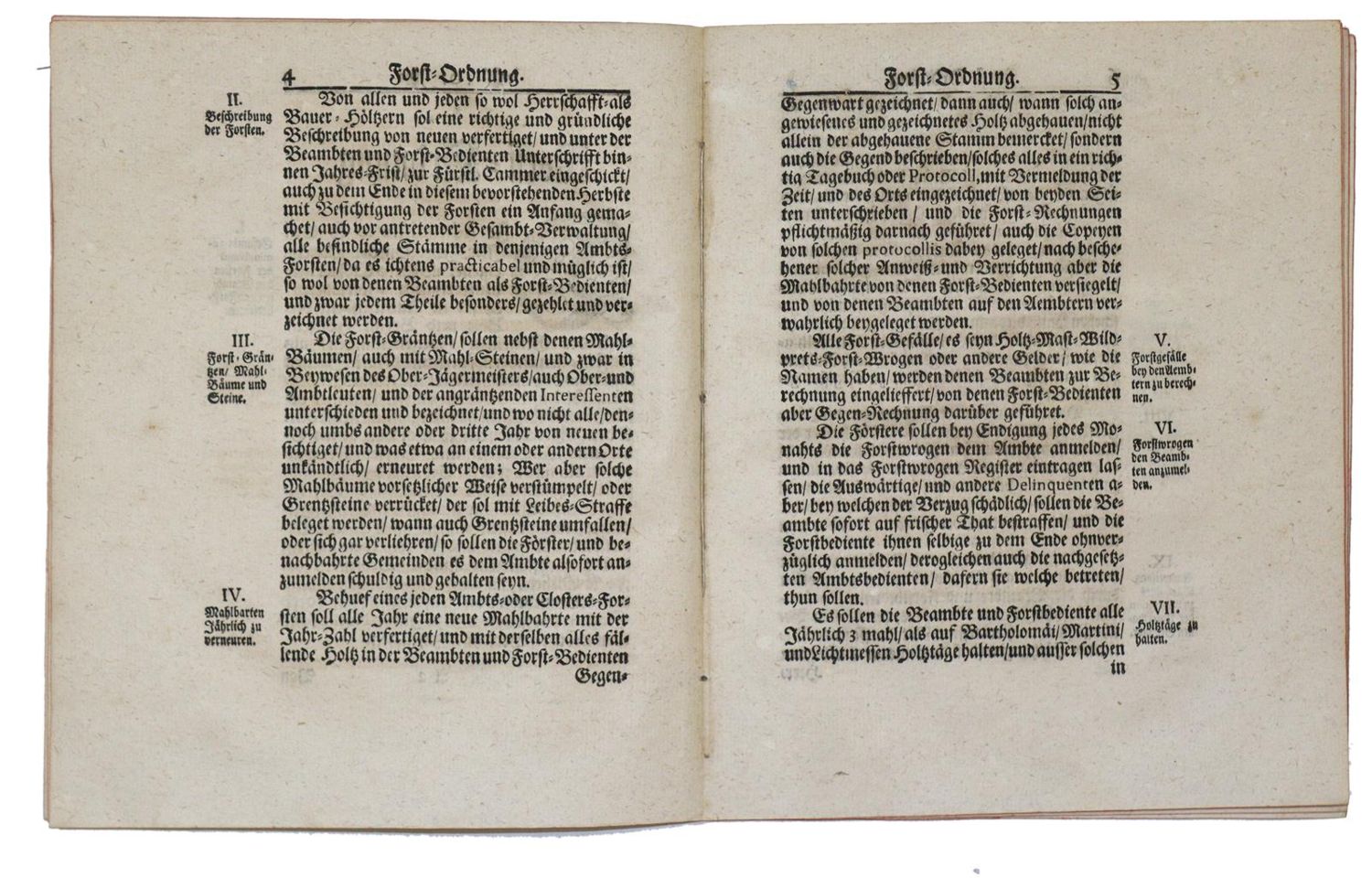 Große Abbildung Nr.2: 133-465 Forst-Reglement,: (Land- und Forstwirtschaft, Braunschweig)