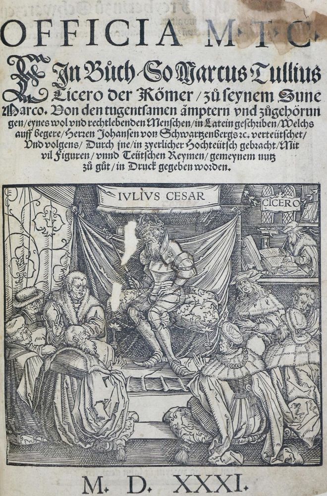 Große Abbildung Nr.1: 133-48 Cicero,M.T.: (Alte Drucke, Handschriften und Theologie)