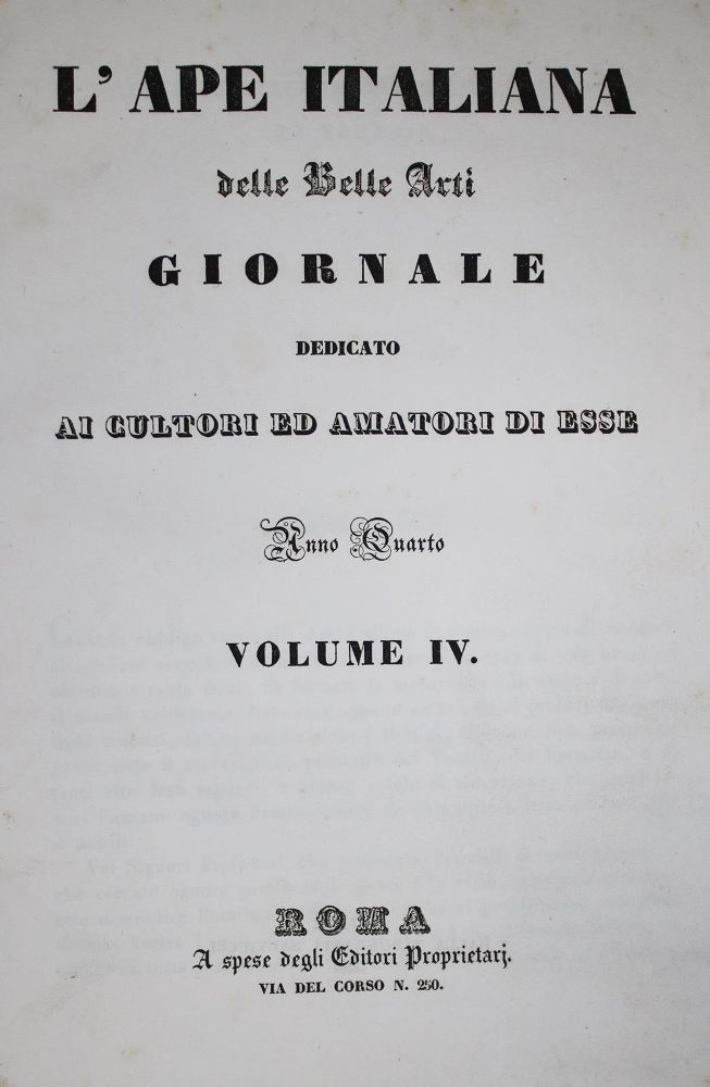 Große Abbildung Nr.1: 133-502 L'Ape Italiana delle Belle Arti.: (Kunstwissenschaft)
