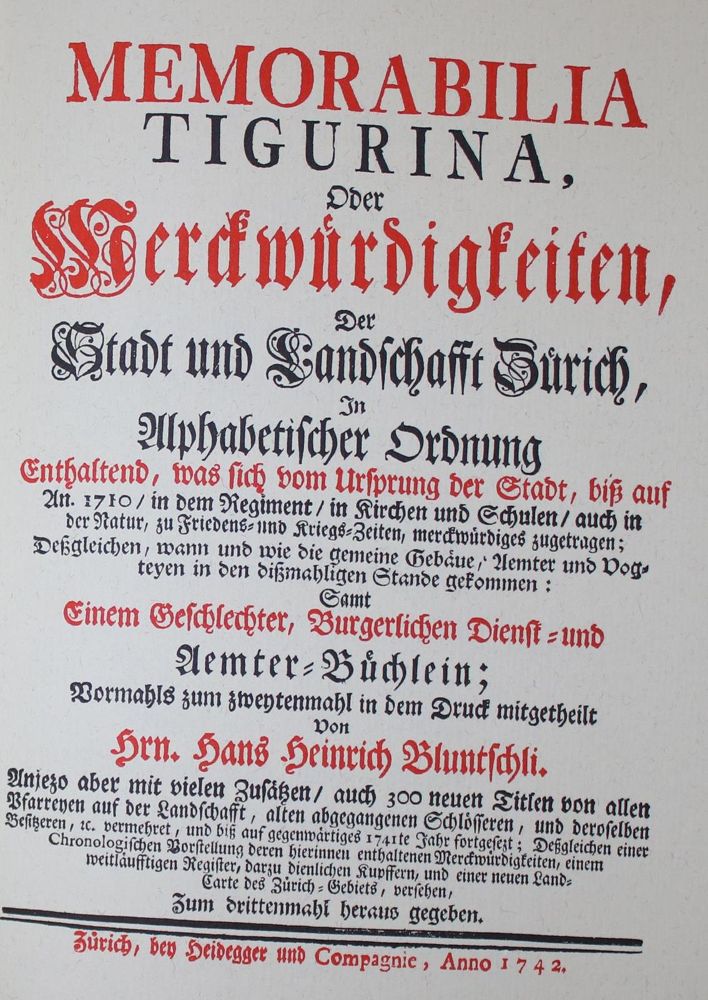 Große Abbildung Nr.1: 133-549 Bluntschli,H.H.: (Faksimile)