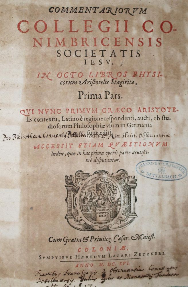 Große Abbildung Nr.1: 133-56 Collegium Conimbricensis.: (Alte Drucke, Handschriften und Theologie)