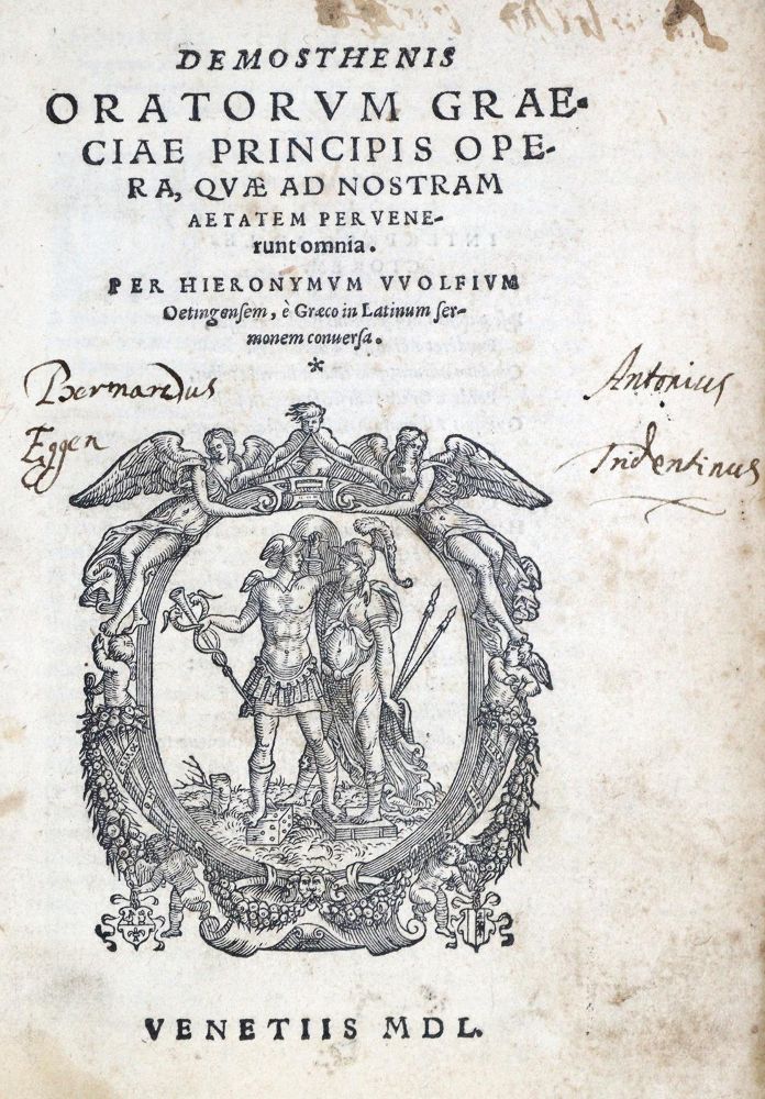 Große Abbildung Nr.1: 133-60 Demosthenes.: (Alte Drucke, Handschriften und Theologie)
