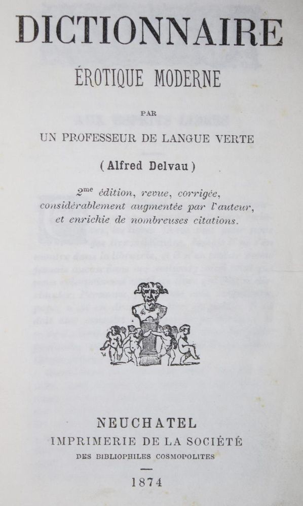 Große Abbildung Nr.1: 133-624 Delvau,A.: (Erotika - Galantes)