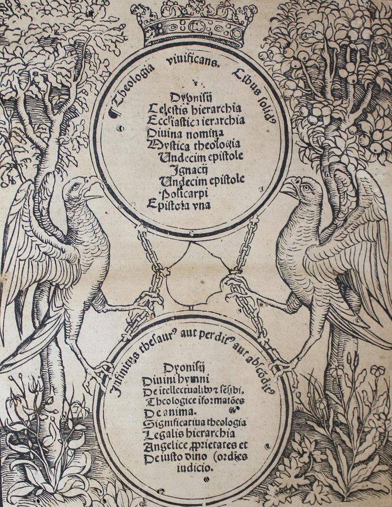 Große Abbildung Nr.1: 133-63 Dionysius Areopagita.: (Alte Drucke, Handschriften und Theologie)