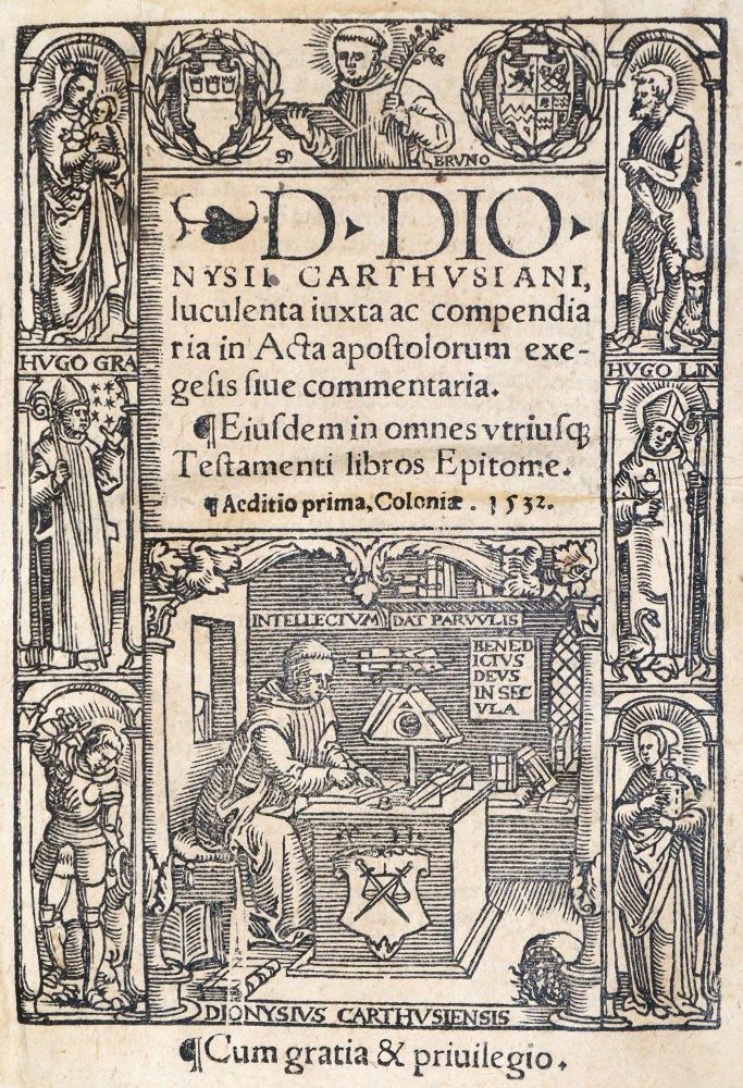 Große Abbildung Nr.1: 133-65 Dionysius Carthusianus.: (Alte Drucke, Handschriften und Theologie)