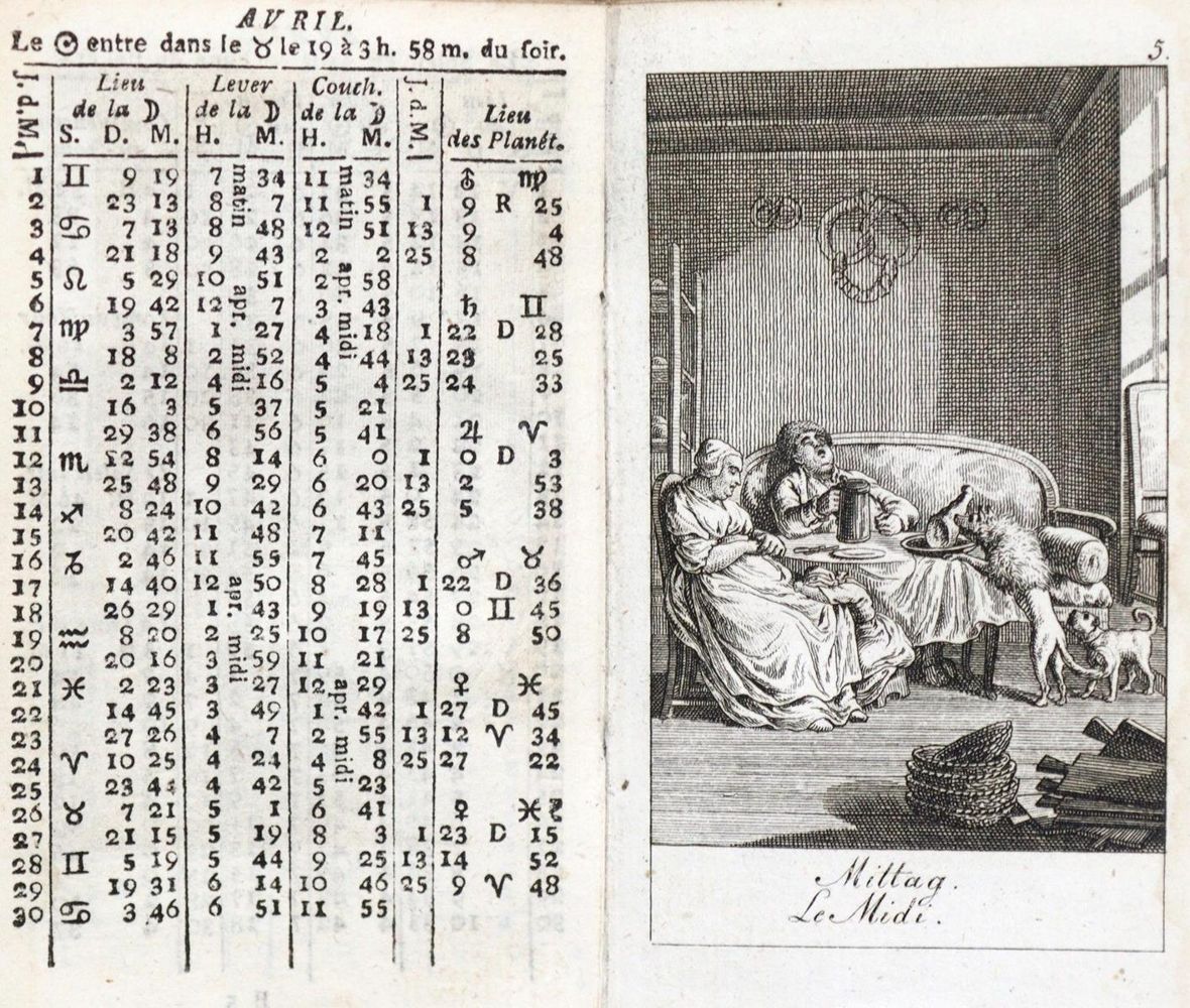 Große Abbildung Nr.6: 133-694 Almanac de Goettingue: (Almanache)