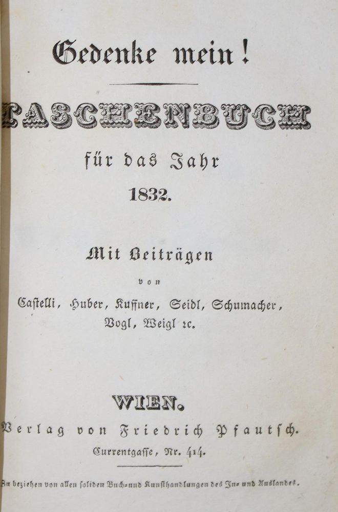 Große Abbildung Nr.2: 133-697 Gedenke mein!: (Almanache)
