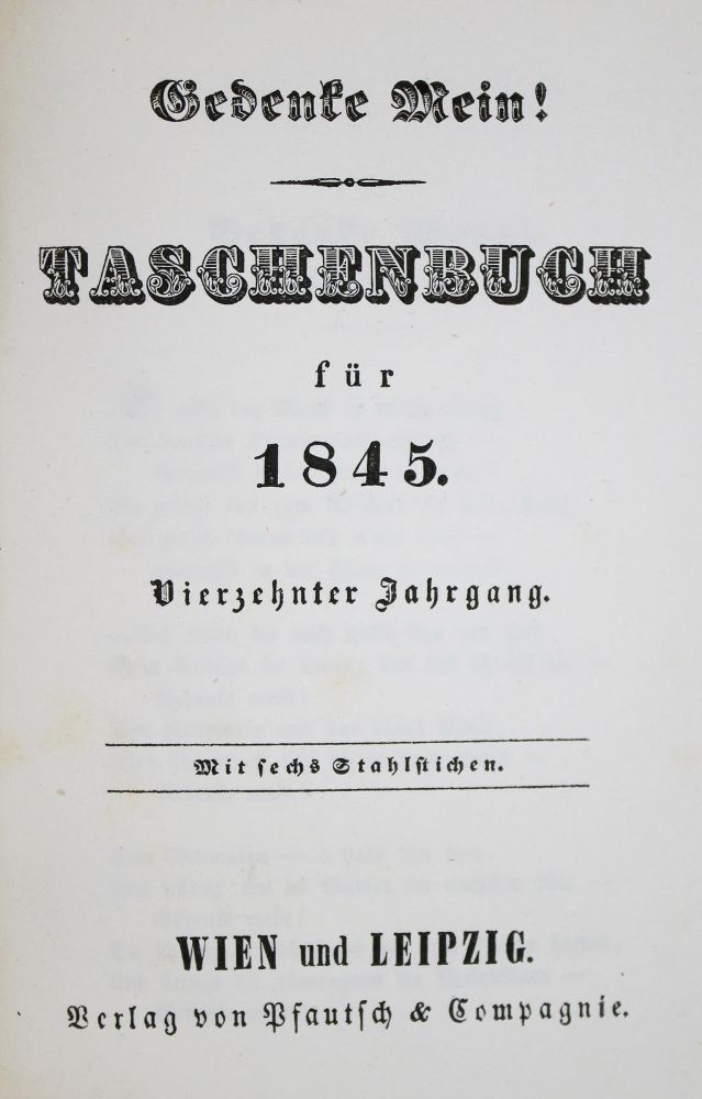 Große Abbildung Nr.2: 133-709 Gedenke mein!: (Almanache)